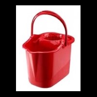Cubo fregar Oval Luxe rojo con escurridor 14 L.