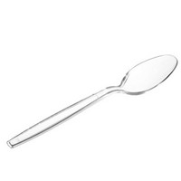 Cuchara plastico transparente 175 mm caja 16x100 U