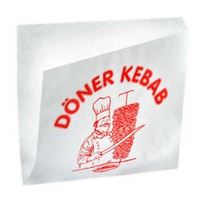 Bolsa Antigrasa Kebab Blanca 16x16 Cms. 3200 uds.